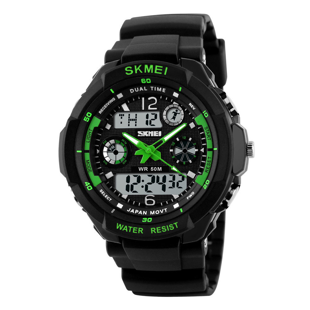 Outdoor Double Show Digital Watch Waterproof Shockproof Climbing Multifunction Movement Watch