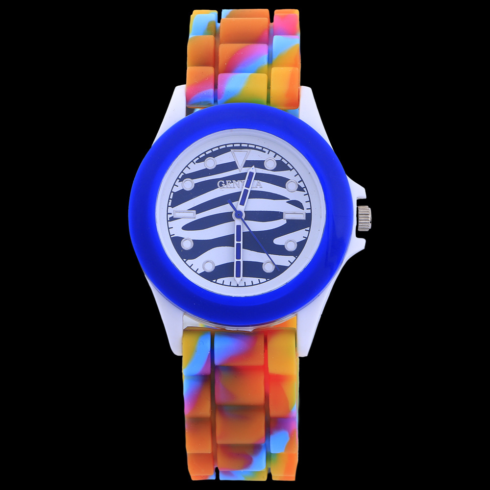 Camouflage Banma Ppattern Silica Gel Watch Fashion Colorful Ms Leisure Watches