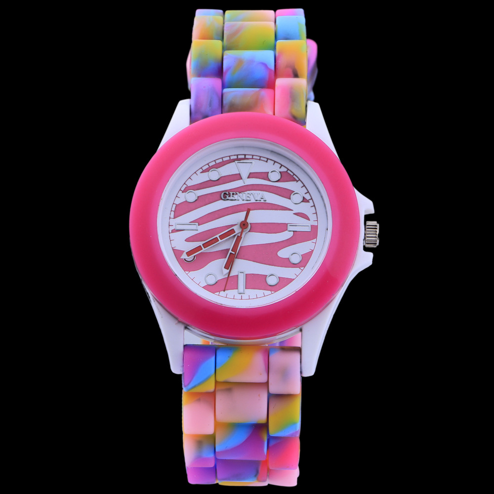 Camouflage Banma Ppattern Silica Gel Watch Fashion Colorful Ms Leisure Watches