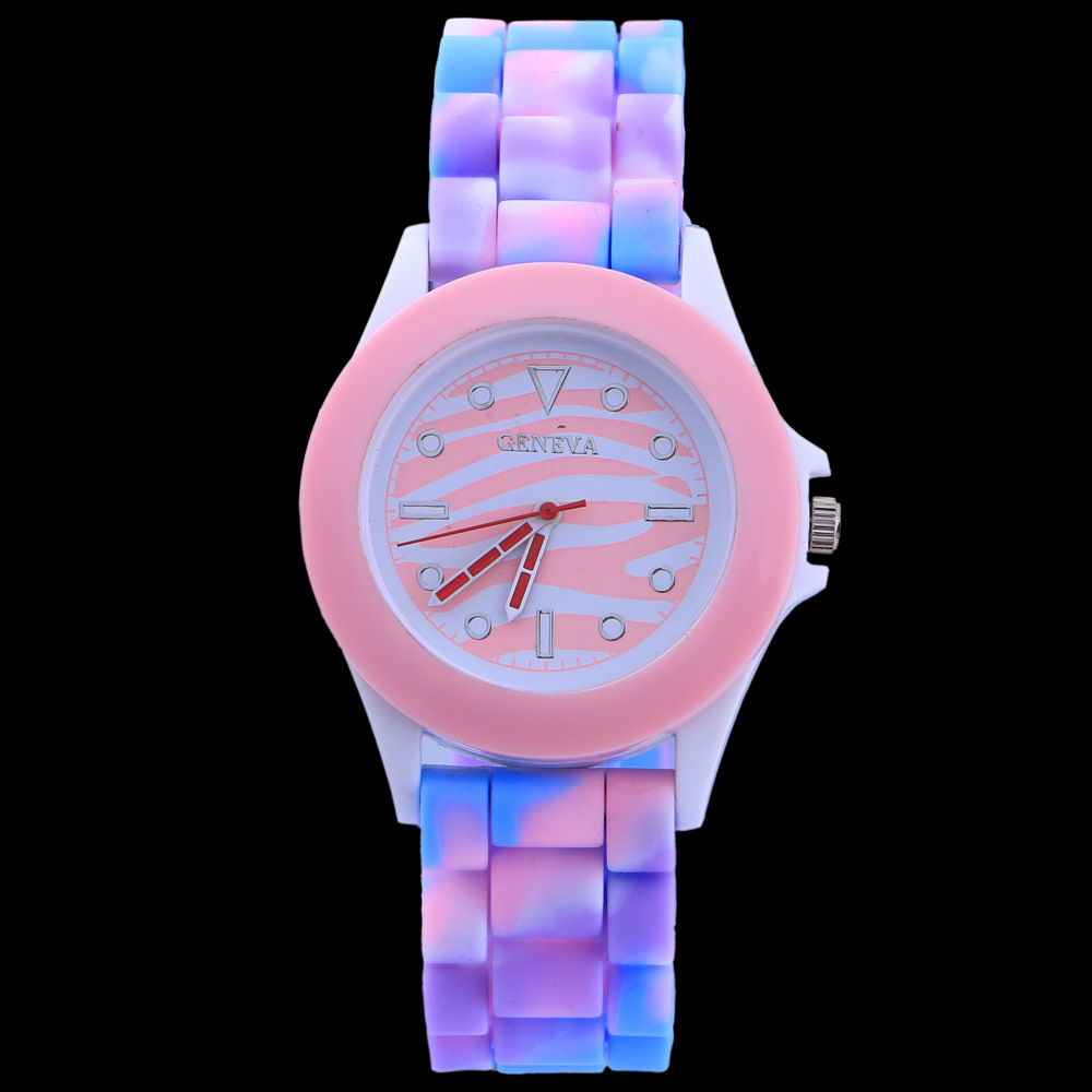 Camouflage Banma Ppattern Silica Gel Watch Fashion Colorful Ms Leisure Watches