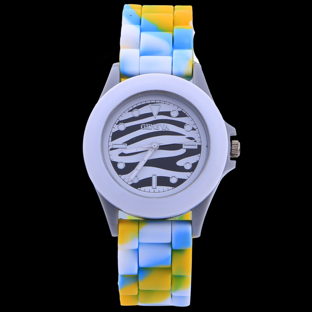 Camouflage Banma Ppattern Silica Gel Watch Fashion Colorful Ms Leisure Watches