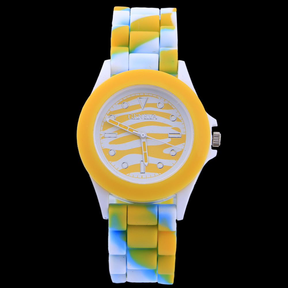 Camouflage Banma Ppattern Silica Gel Watch Fashion Colorful Ms Leisure Watches