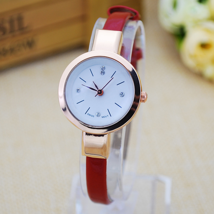 Ms Thin belt Watch Temperament Fashion Small dial Belt Bracelet Ms Watches