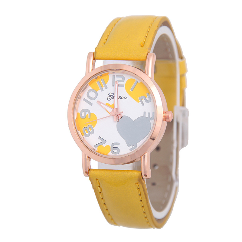 Love Rose Gold Route Belt Watch Ms Trend Fashion Leisure Watches
