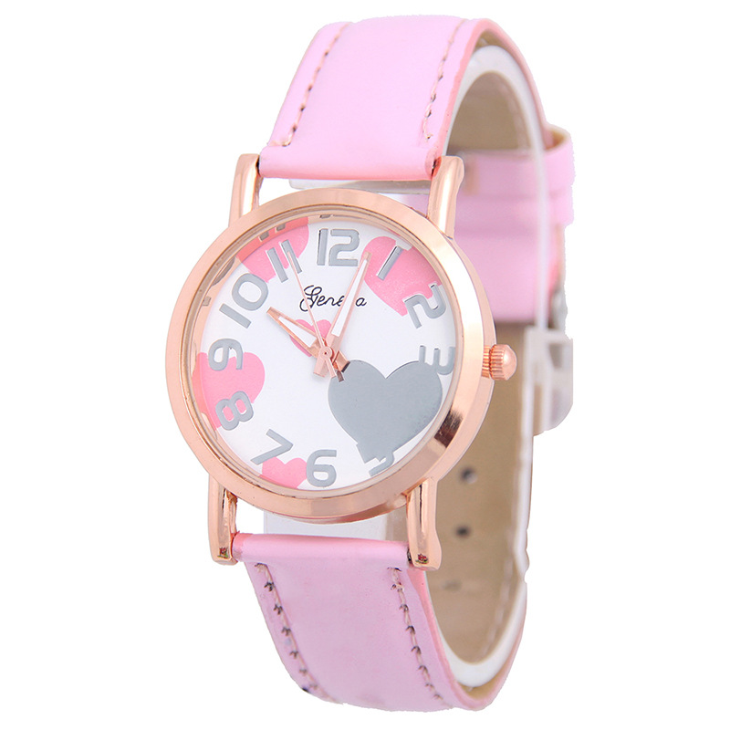 Love Rose Gold Route Belt Watch Ms Trend Fashion Leisure Watches