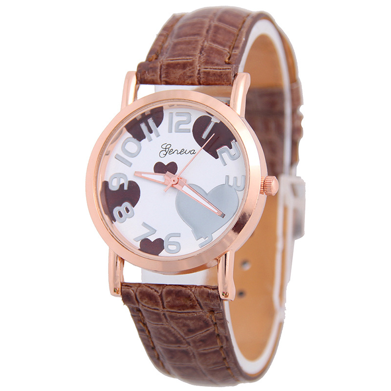 Love Rose Gold Route Belt Watch Ms Trend Fashion Leisure Watches