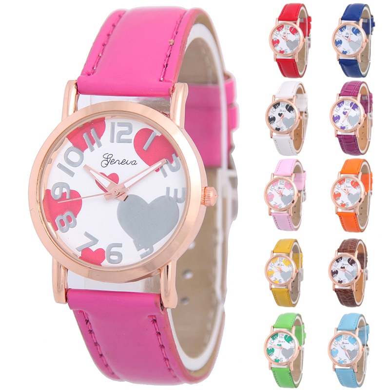 Love Rose Gold Route Belt Watch Ms Trend Fashion Leisure Watches