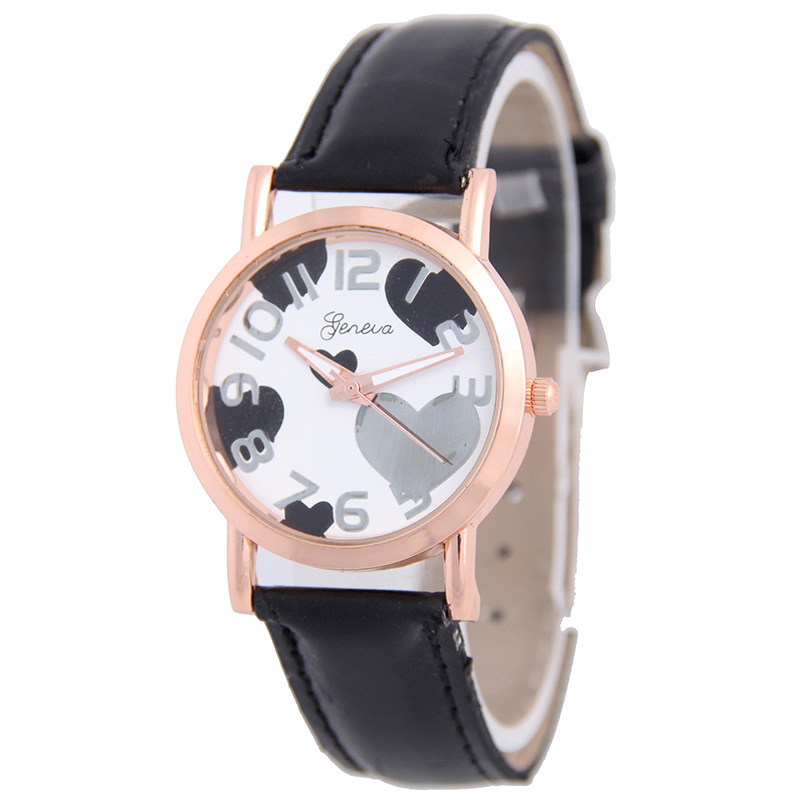 Love Rose Gold Route Belt Watch Ms Trend Fashion Leisure Watches