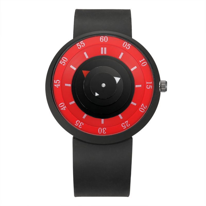 Creative trend disc Silica gel Second disk pointer Leisure Watch  waterproof quartz Watch