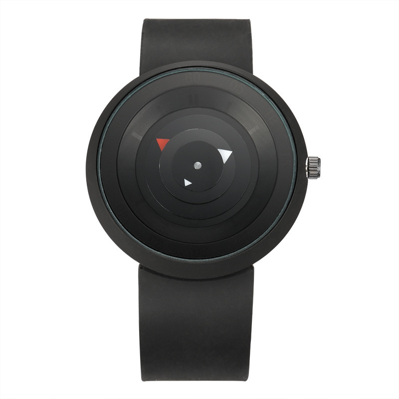 Creative trend disc Silica gel Second disk pointer Leisure Watch  waterproof quartz Watch