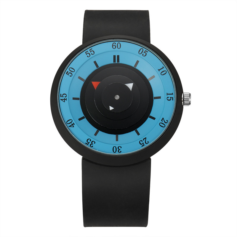 Creative trend disc Silica gel Second disk pointer Leisure Watch  waterproof quartz Watch