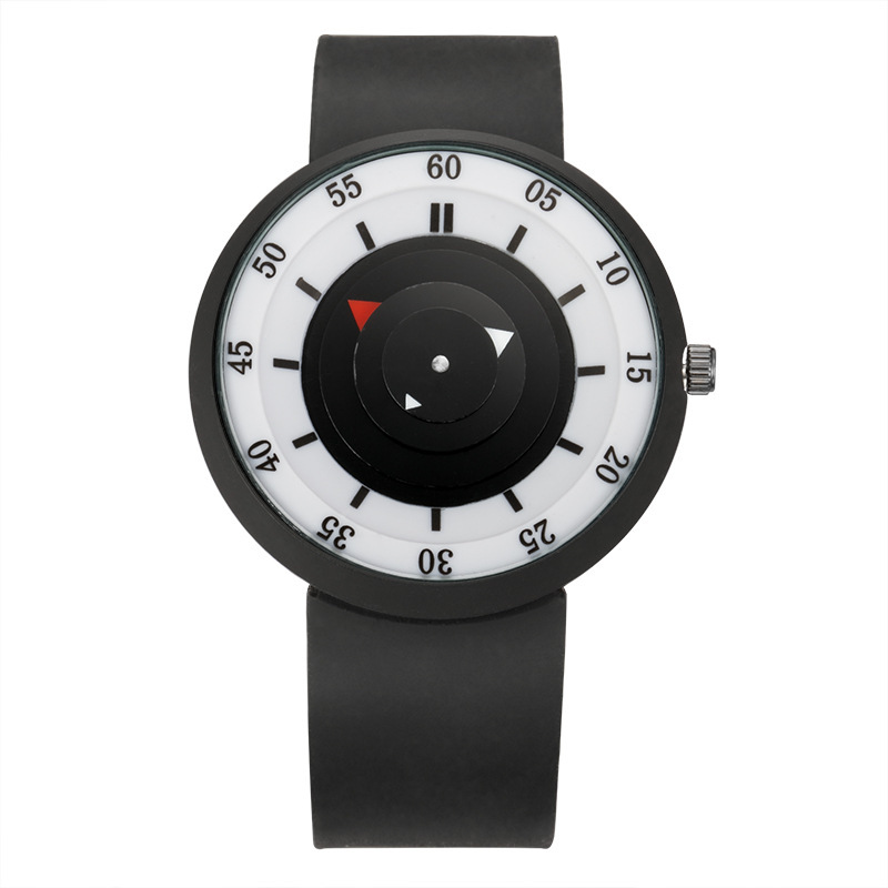 Creative trend disc Silica gel Second disk pointer Leisure Watch  waterproof quartz Watch