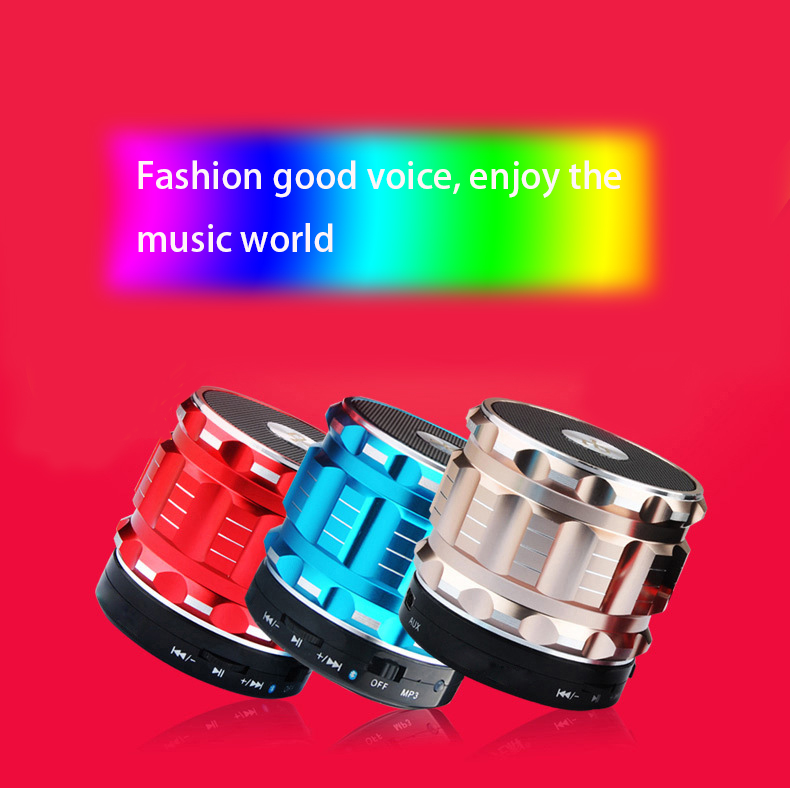 Bluetooth Speaker wireless Portable Card bass metal Small steel gun Mobile phone Mini sound
