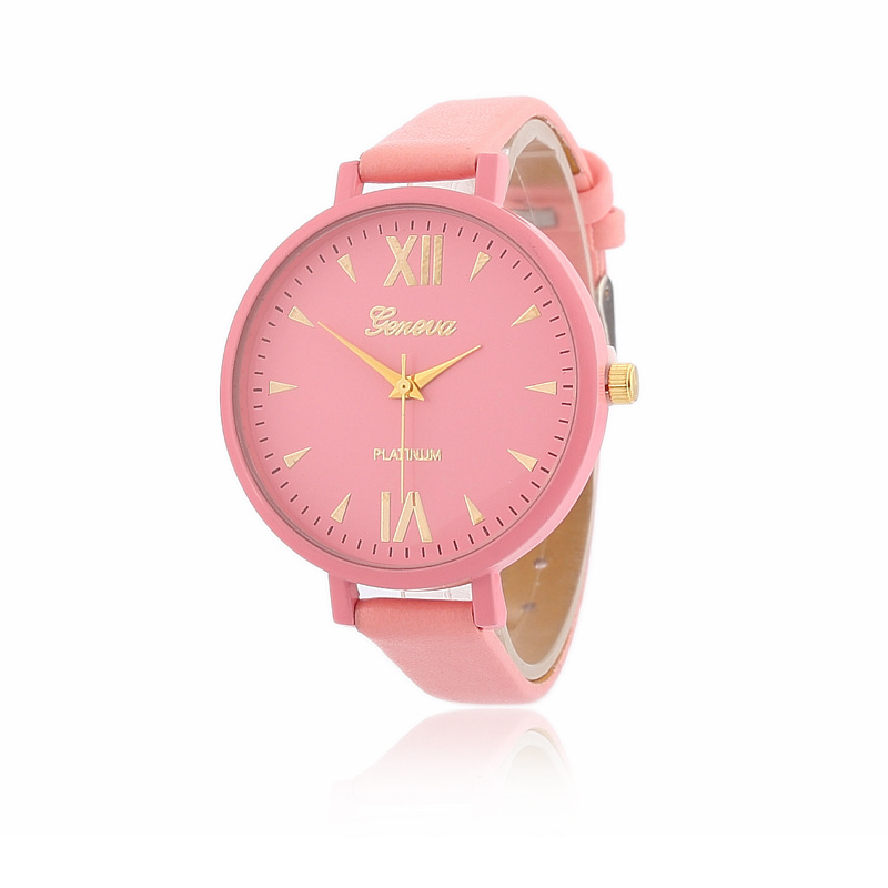 Geneva Fine Strap Ms Watch Leisure Business Belt Watch Alloy Watch
