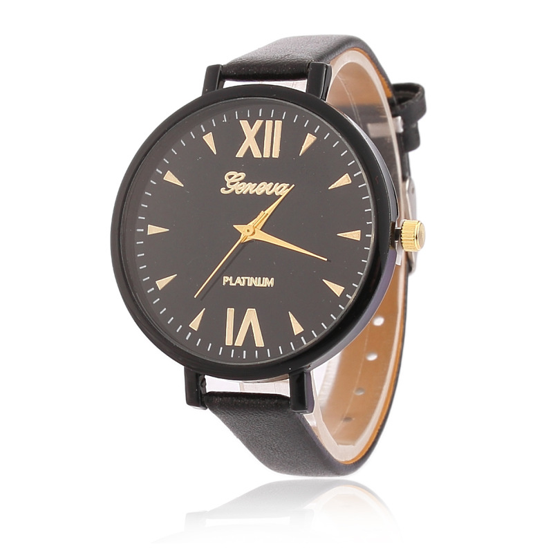 Geneva Fine Strap Ms Watch Leisure Business Belt Watch Alloy Watch