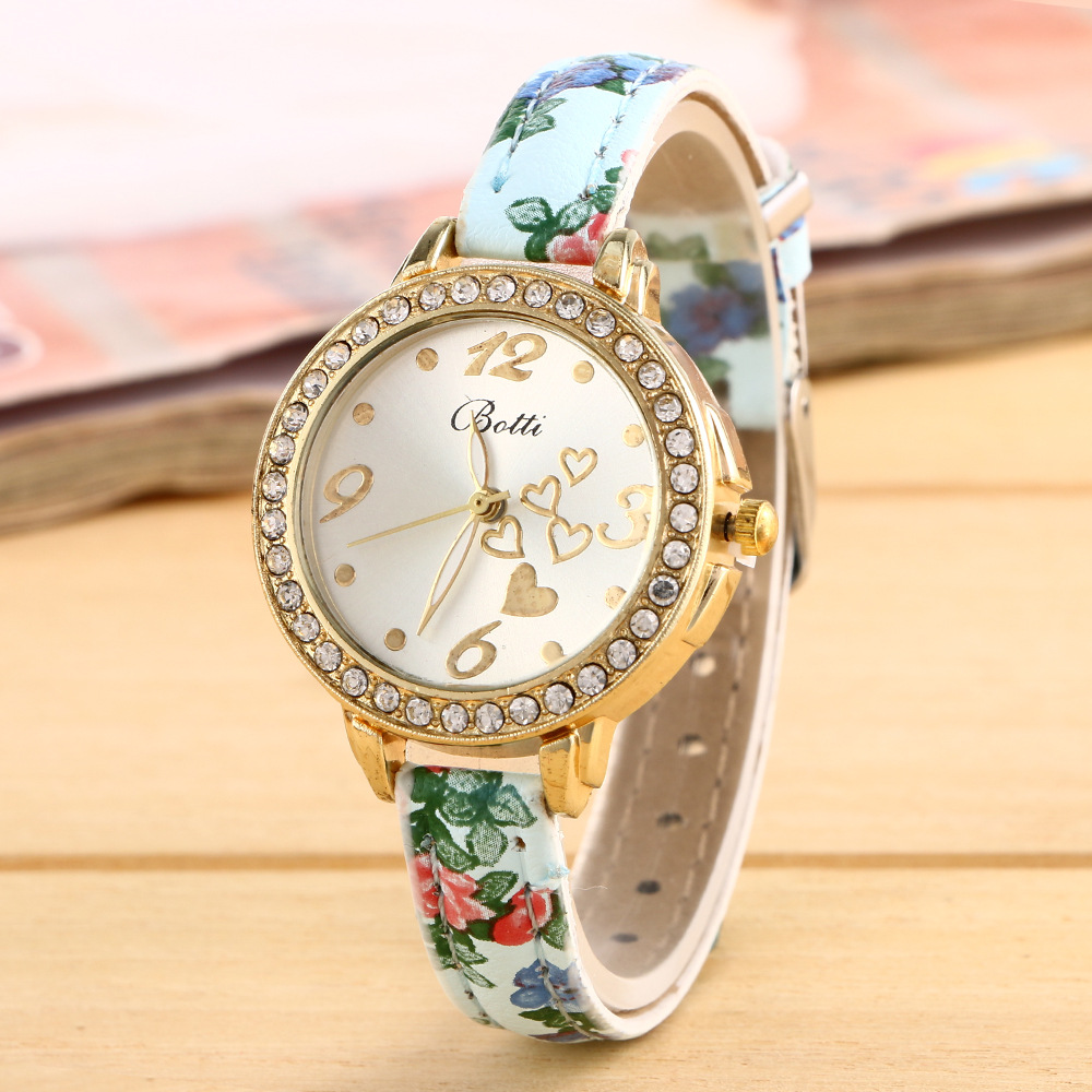 Love Color Printing Fine Belt Ms Watch Couple Watch gift  Fashion Female Watch