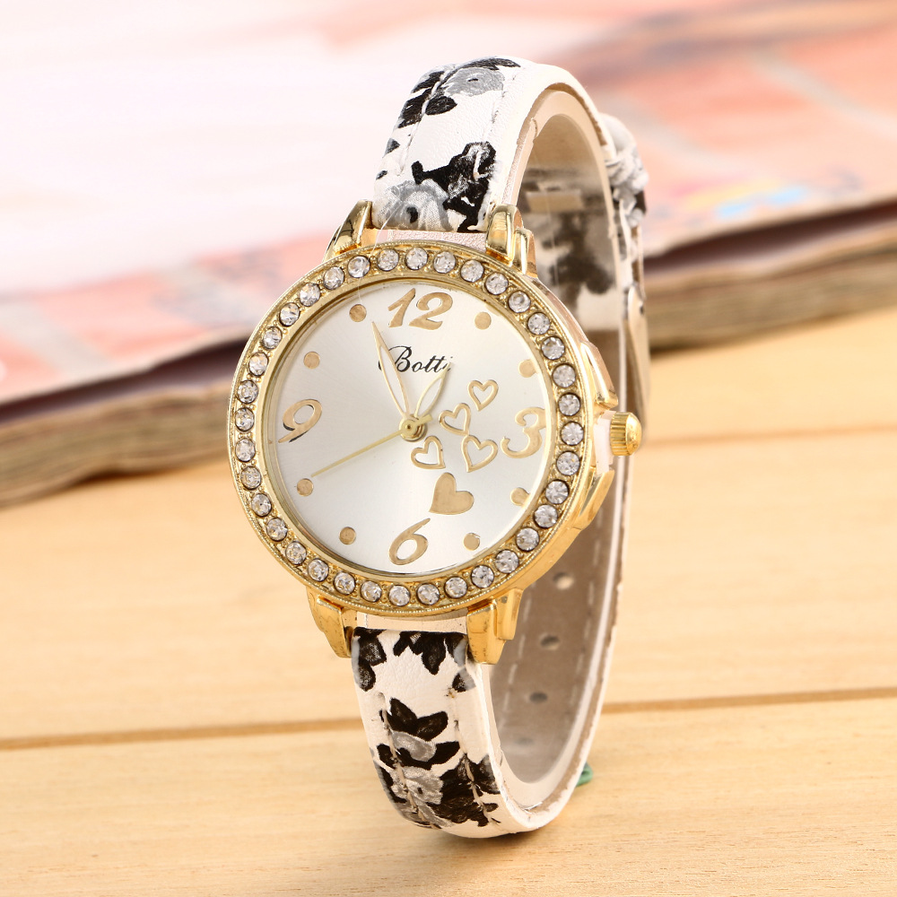 Love Color Printing Fine Belt Ms Watch Couple Watch gift  Fashion Female Watch