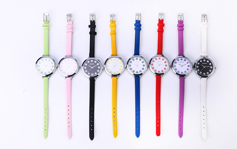 Little Sunflower Ms Fashion Watch Sashion Flowers Scale Belt Trend Student Watch