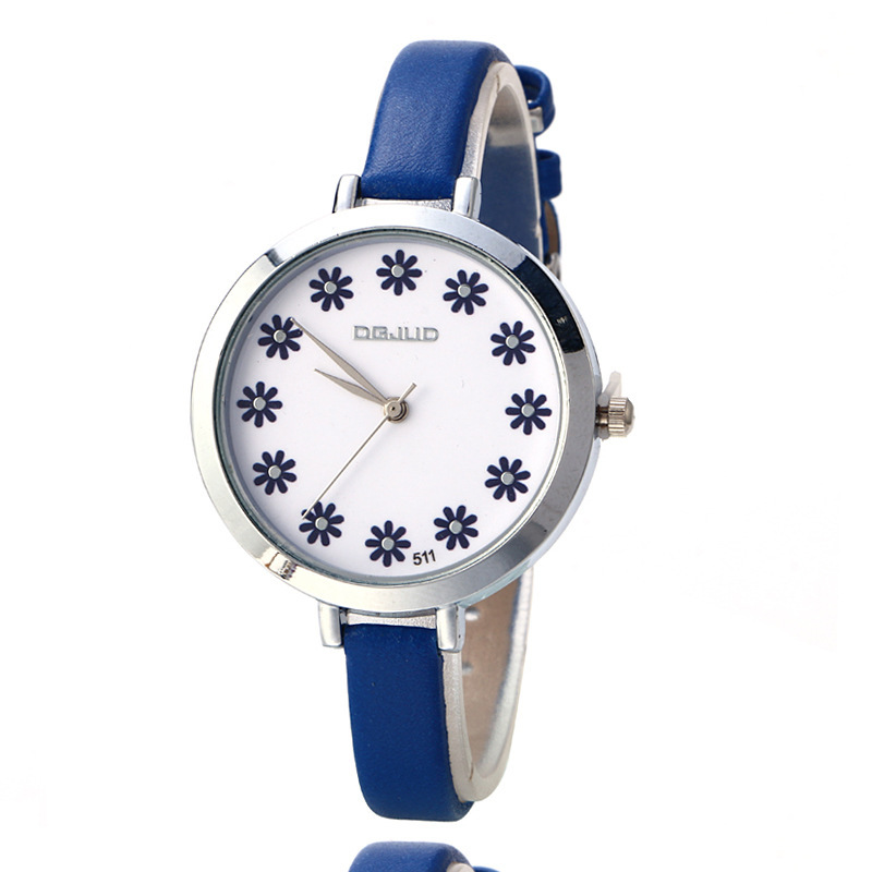 Little Sunflower Ms Fashion Watch Sashion Flowers Scale Belt Trend Student Watch