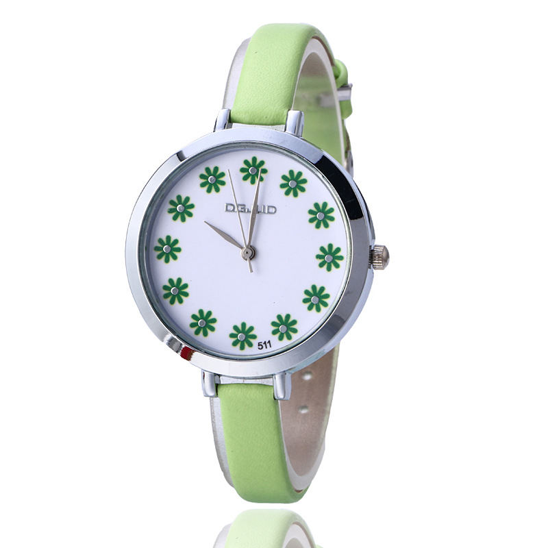Little Sunflower Ms Fashion Watch Sashion Flowers Scale Belt Trend Student Watch