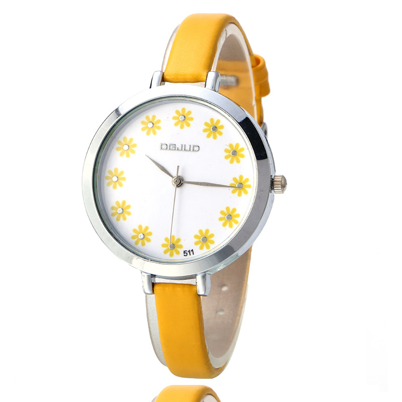 Little Sunflower Ms Fashion Watch Sashion Flowers Scale Belt Trend Student Watch