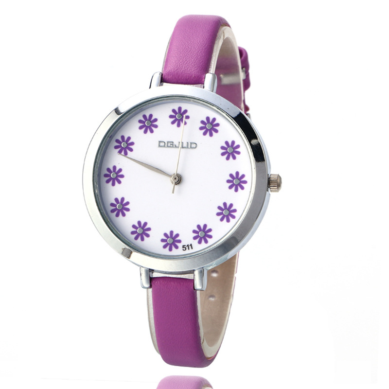 Little Sunflower Ms Fashion Watch Sashion Flowers Scale Belt Trend Student Watch