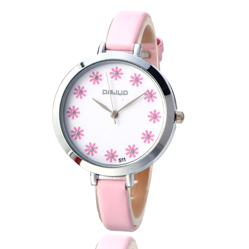 Little Sunflower Ms Fashion Watch Sashion Flowers Scale Belt Trend Student Watch