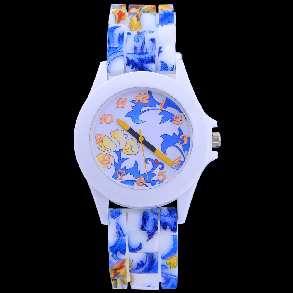 Quartz Watches Classic Fashion Personality Color Printing Straps Fashion Trend Men's Watch