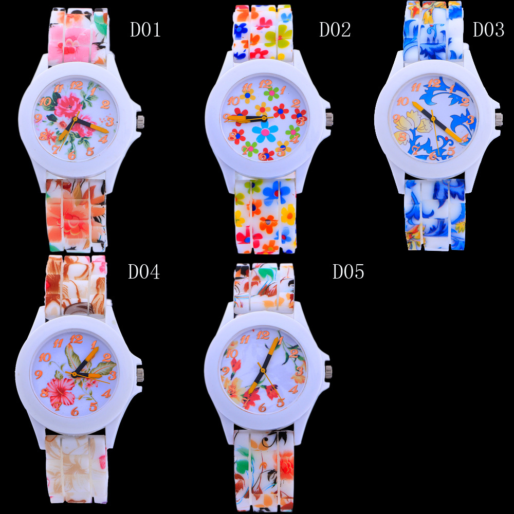 Quartz Watches Classic Fashion Personality Color Printing Straps Fashion Trend Men's Watch