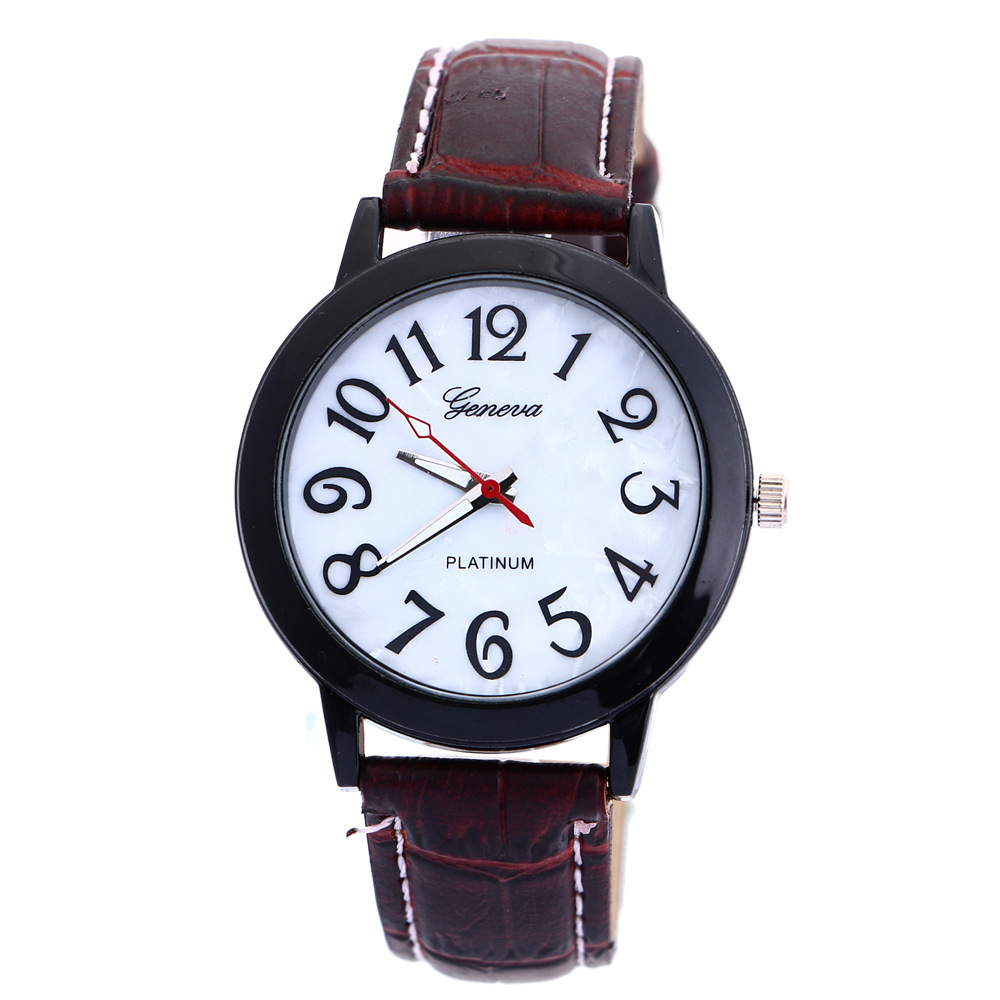 Fashion Watch Black Shell Bamboo Pattern Belt Watch Ms Trend Leisure Watch
