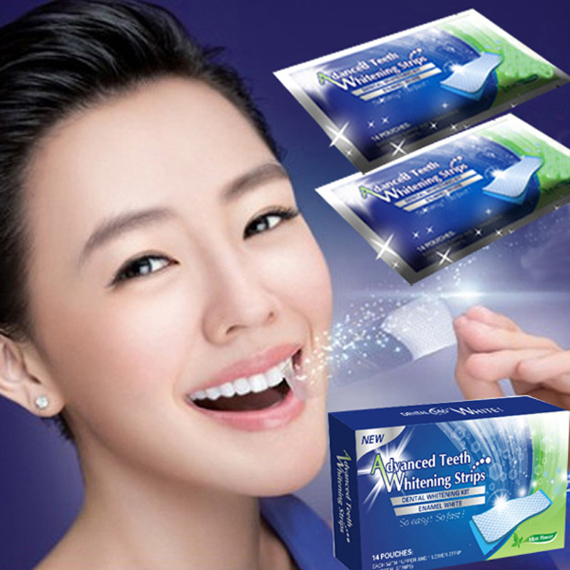 Beauty Whitening Tooth paste mint Whitening stickers Advanced Teeth Whitening Strips
