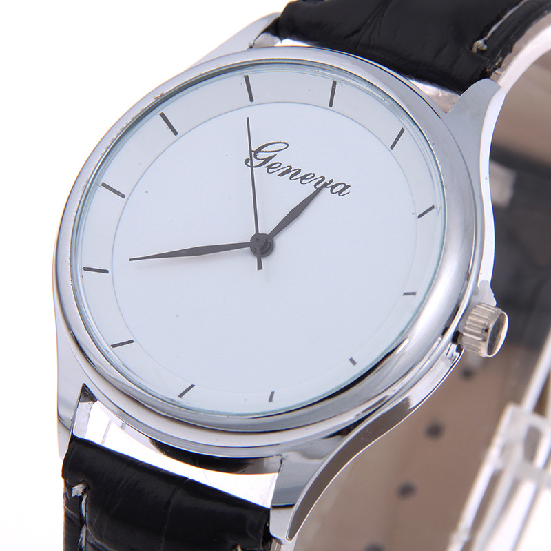 Geneva Couple On the table   concise Leisure student Quartz watches gift Watch