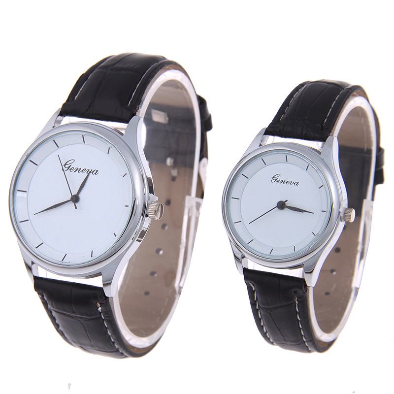 Geneva Couple On the table   concise Leisure student Quartz watches gift Watch