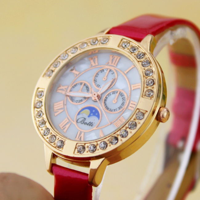 Fine Belt Watch Classic Style Watch  Narrow Straps Three Eyes Six Needle Trend Watch