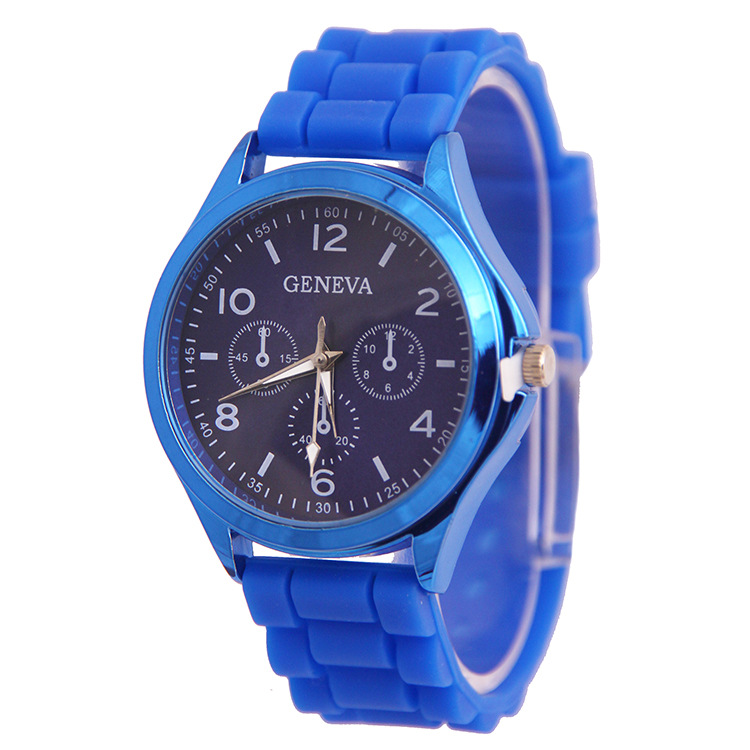 Retro Watch  Color TV Single Level Geneva Color Case Genuine Leather Western Style Fashion Couple