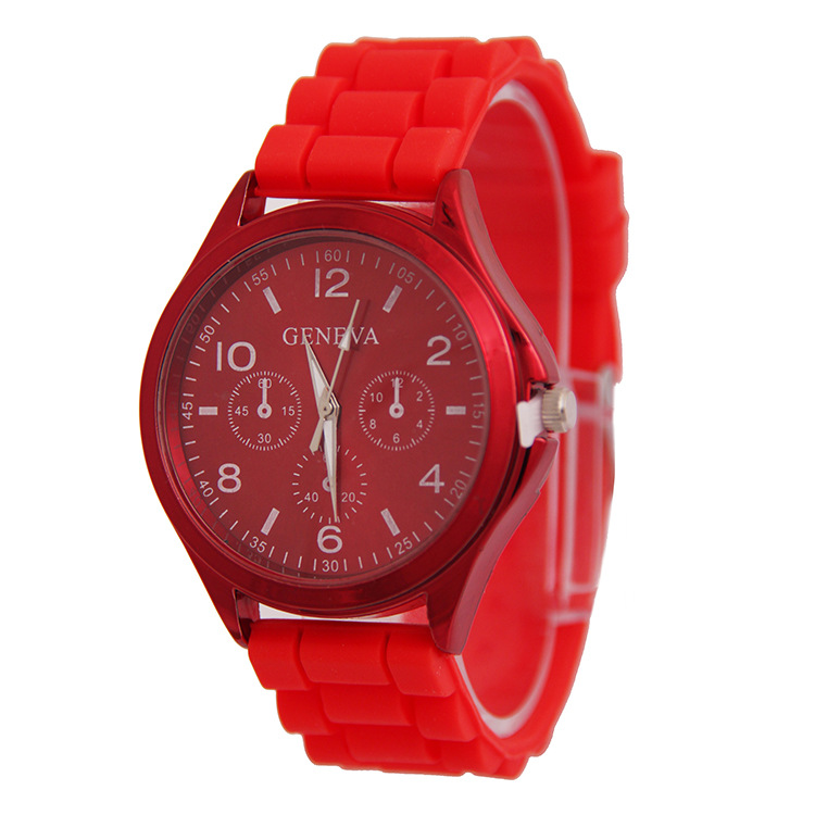 Retro Watch  Color TV Single Level Geneva Color Case Genuine Leather Western Style Fashion Couple
