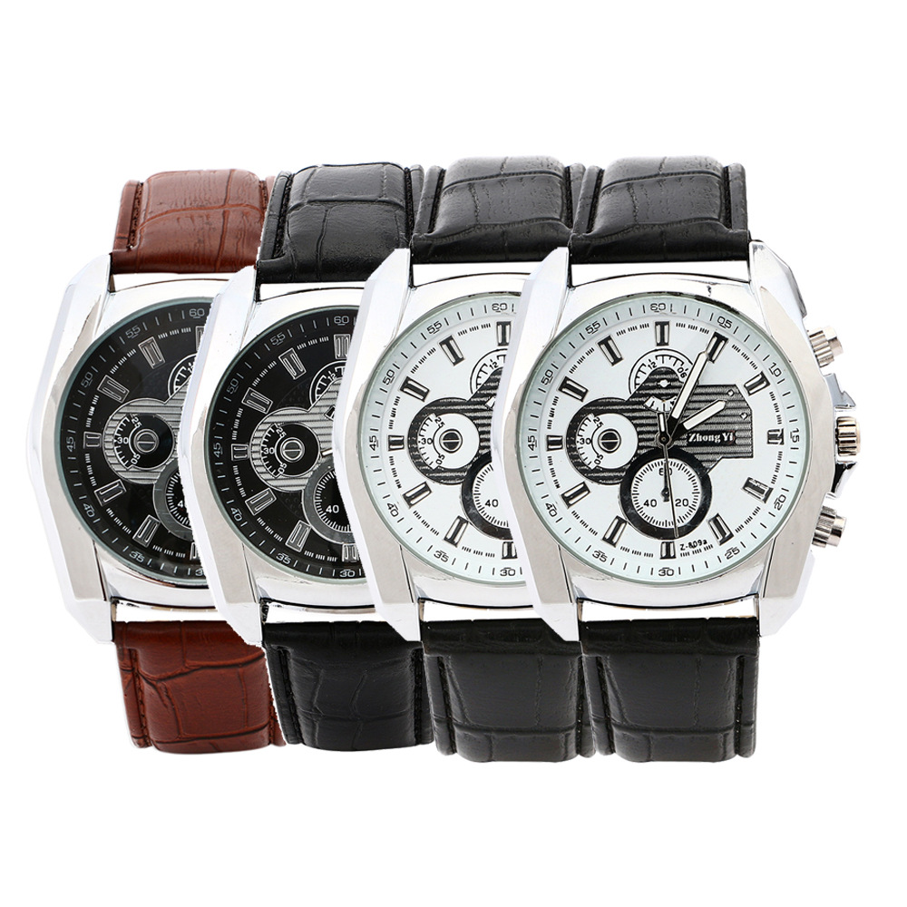 Classic Belt Couple Watch White Pointer Sports Car Fashion Watch