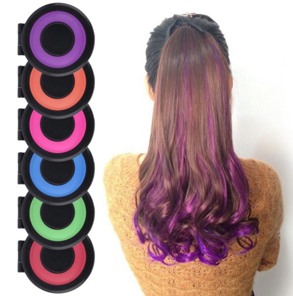 Oval box   One-time Dyeing powder   Western style 6 color equipment fashion Hair coloring Powder
