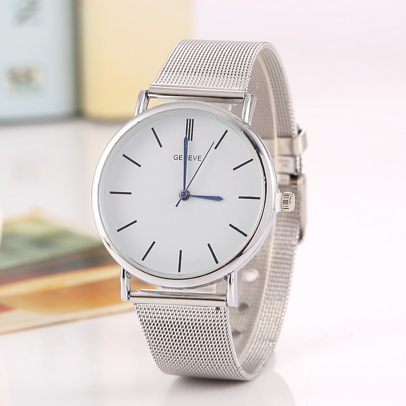Mesh Belt Men  Geneva Mesh Belt Watch Quartz Watch High End Gold Atmosphere Alloy Watch
