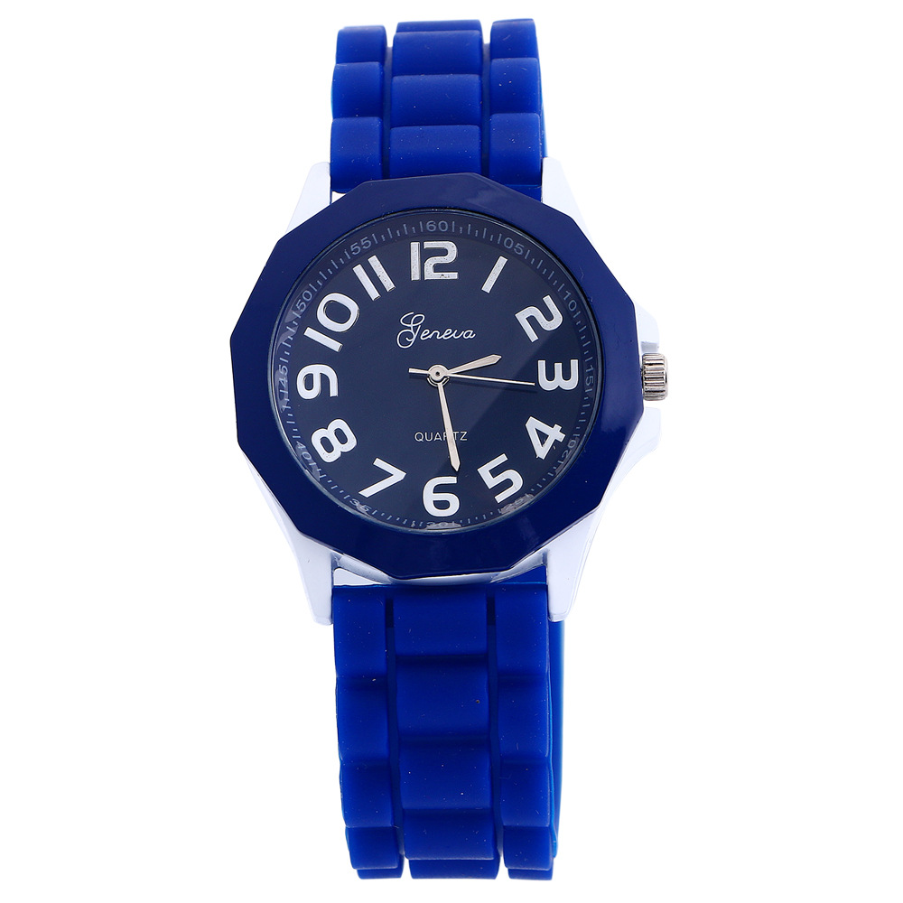 Fashion Ms Couple Watch  Hexagonal Silica gel student Watch