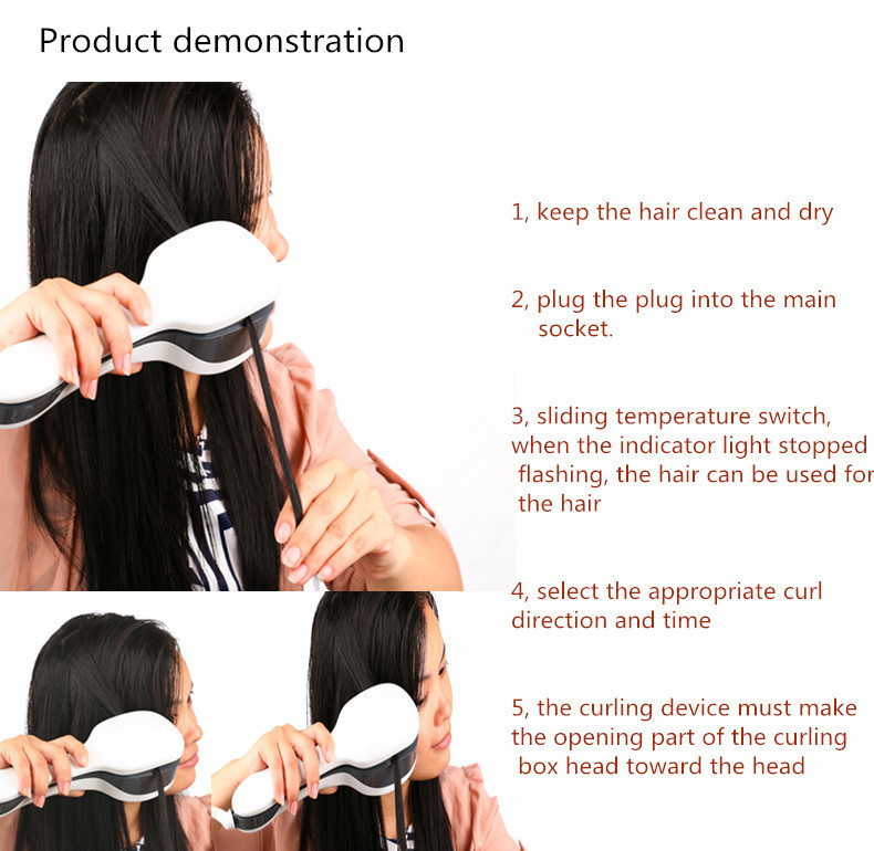 Liquid Crystal Temperature Control Negative Ions Hair Curler Automatic Volume Hair Device
