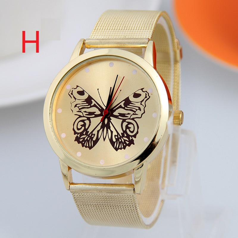 Sell Like Hot Cakes Fashion Animal Avatar Gold Mesh Belt Watch Ffashion Leisure Watch
