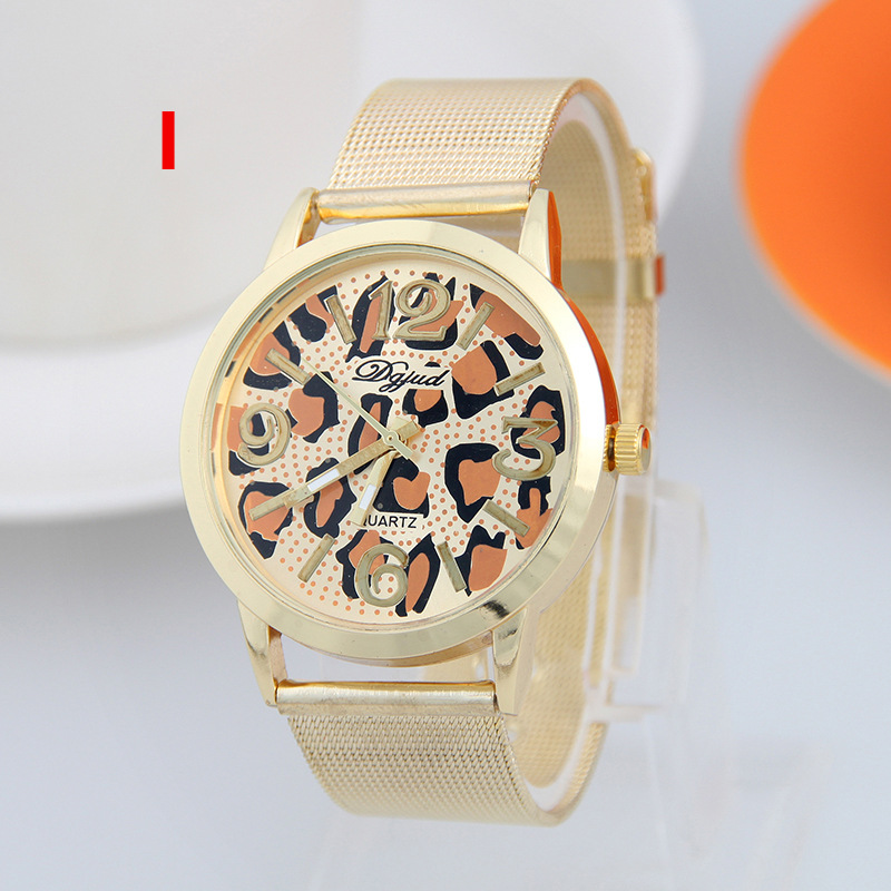 Sell Like Hot Cakes Fashion Animal Avatar Gold Mesh Belt Watch Ffashion Leisure Watch