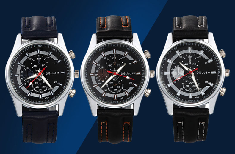 The New Three Eye Watch With A watch Men Fashion Trend Business Watch