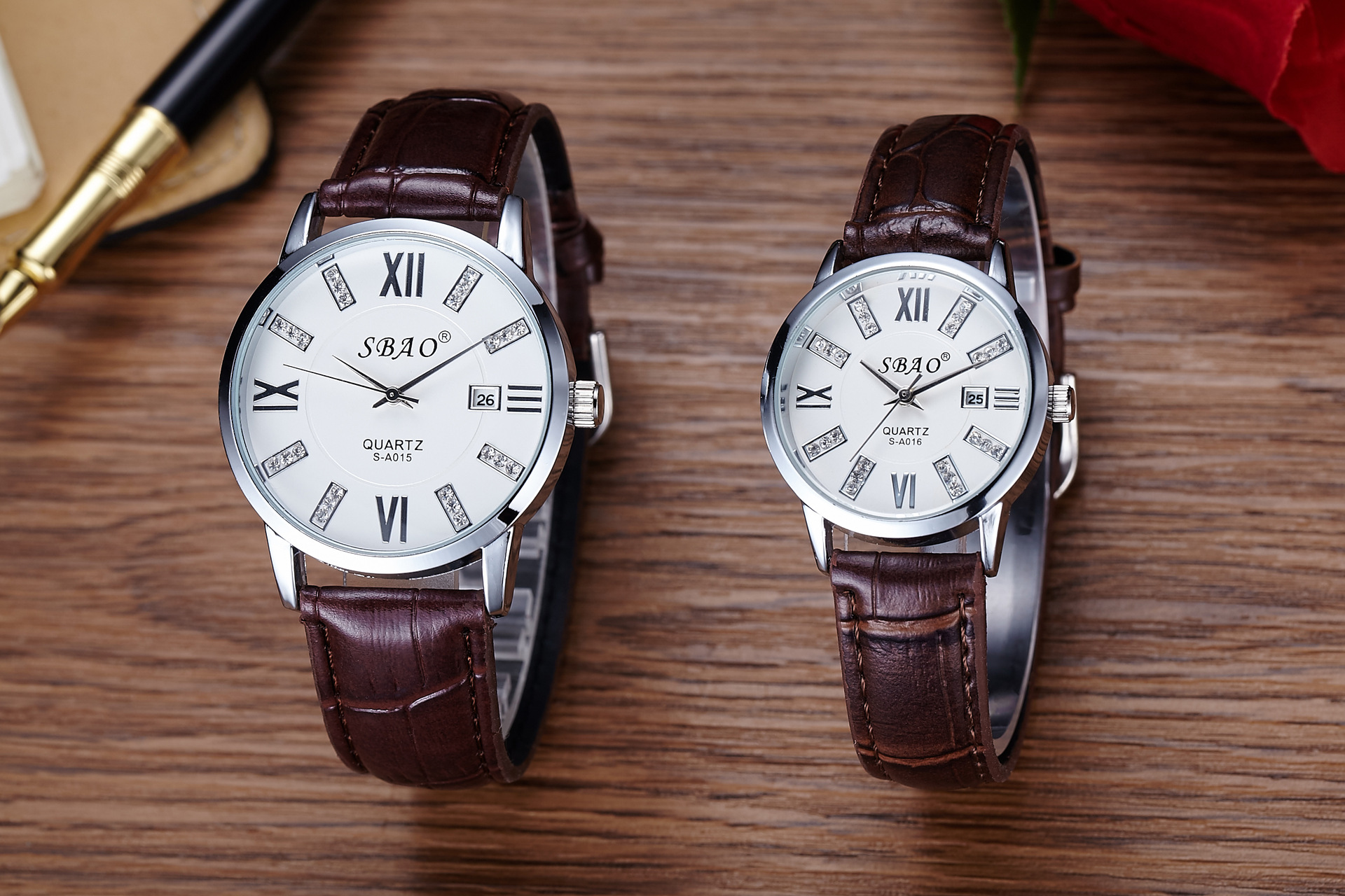 Couple On the table Belt Men Upscale Business Watch Ms fashion trend waterproof quartz Watch