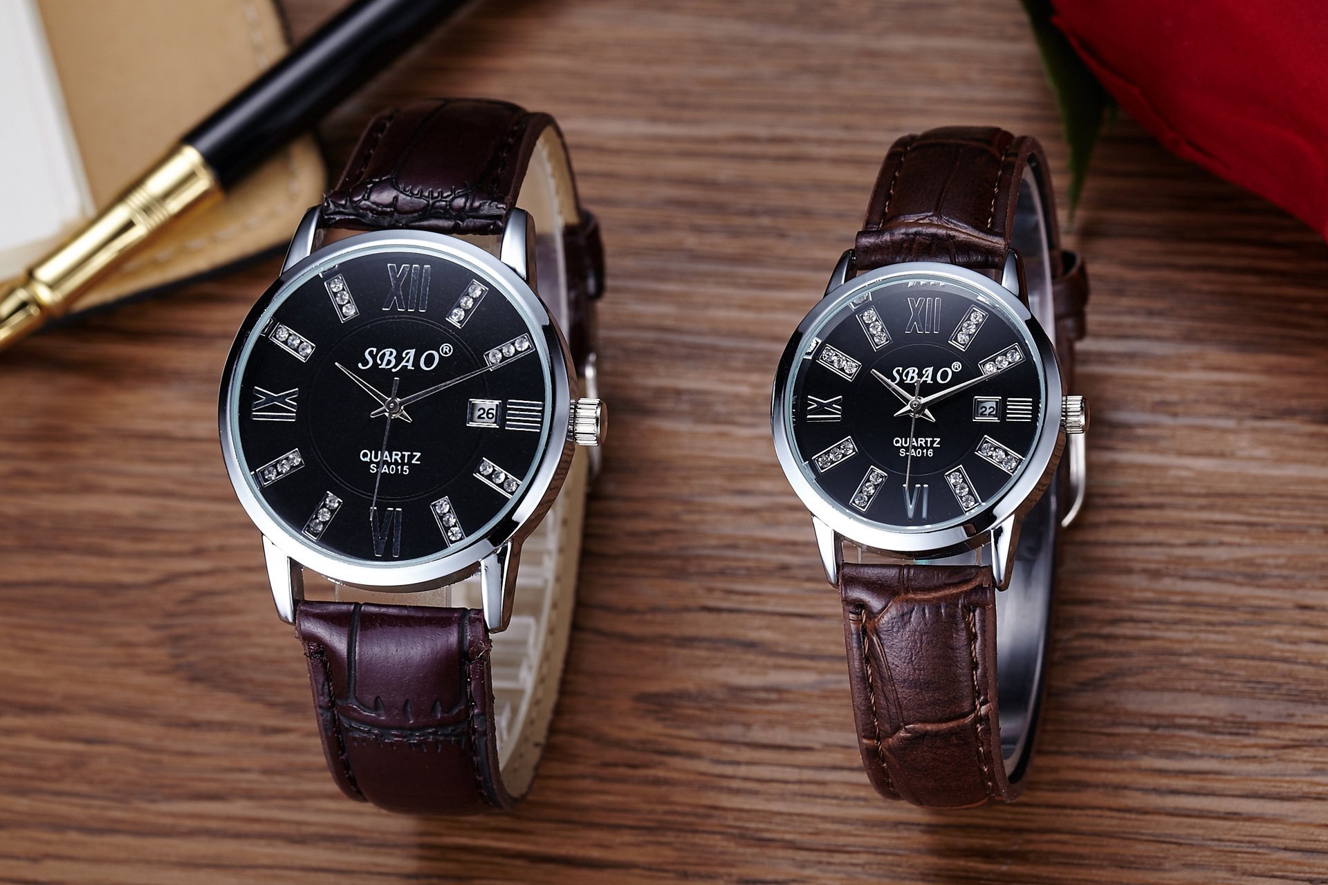 Couple On the table Belt Men Upscale Business Watch Ms fashion trend waterproof quartz Watch