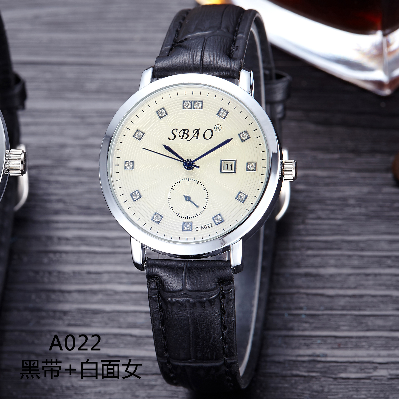 Calendar True Belt Fashion Men Watch Ultra Thin Fashion Student Ms Business Couple Watch