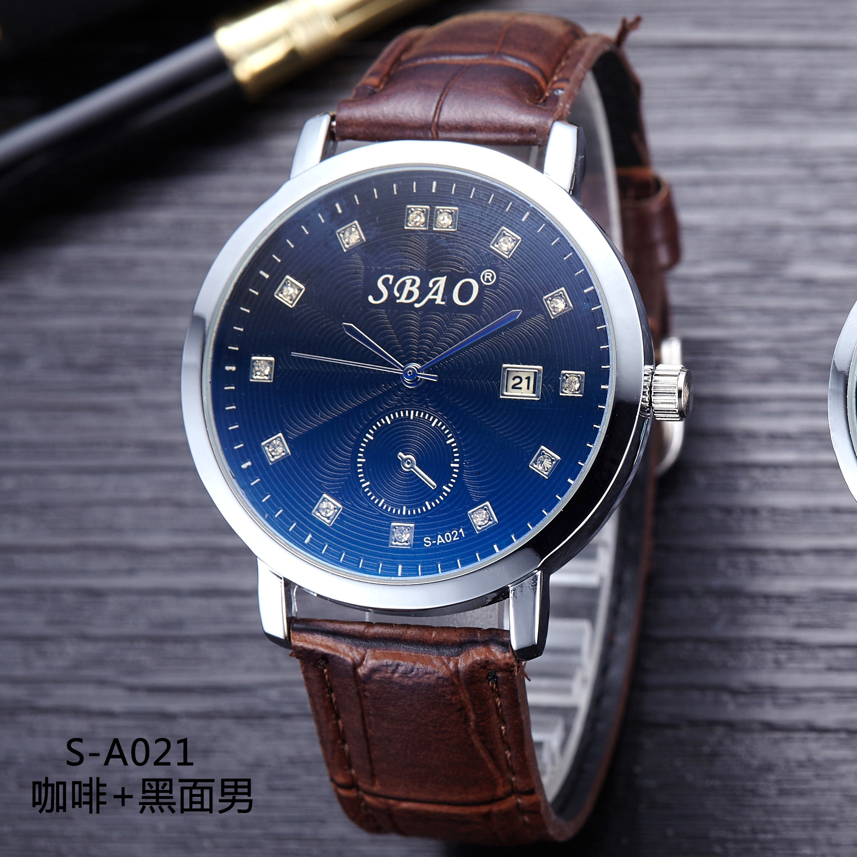 Calendar True Belt Fashion Men Watch Ultra Thin Fashion Student Ms Business Couple Watch