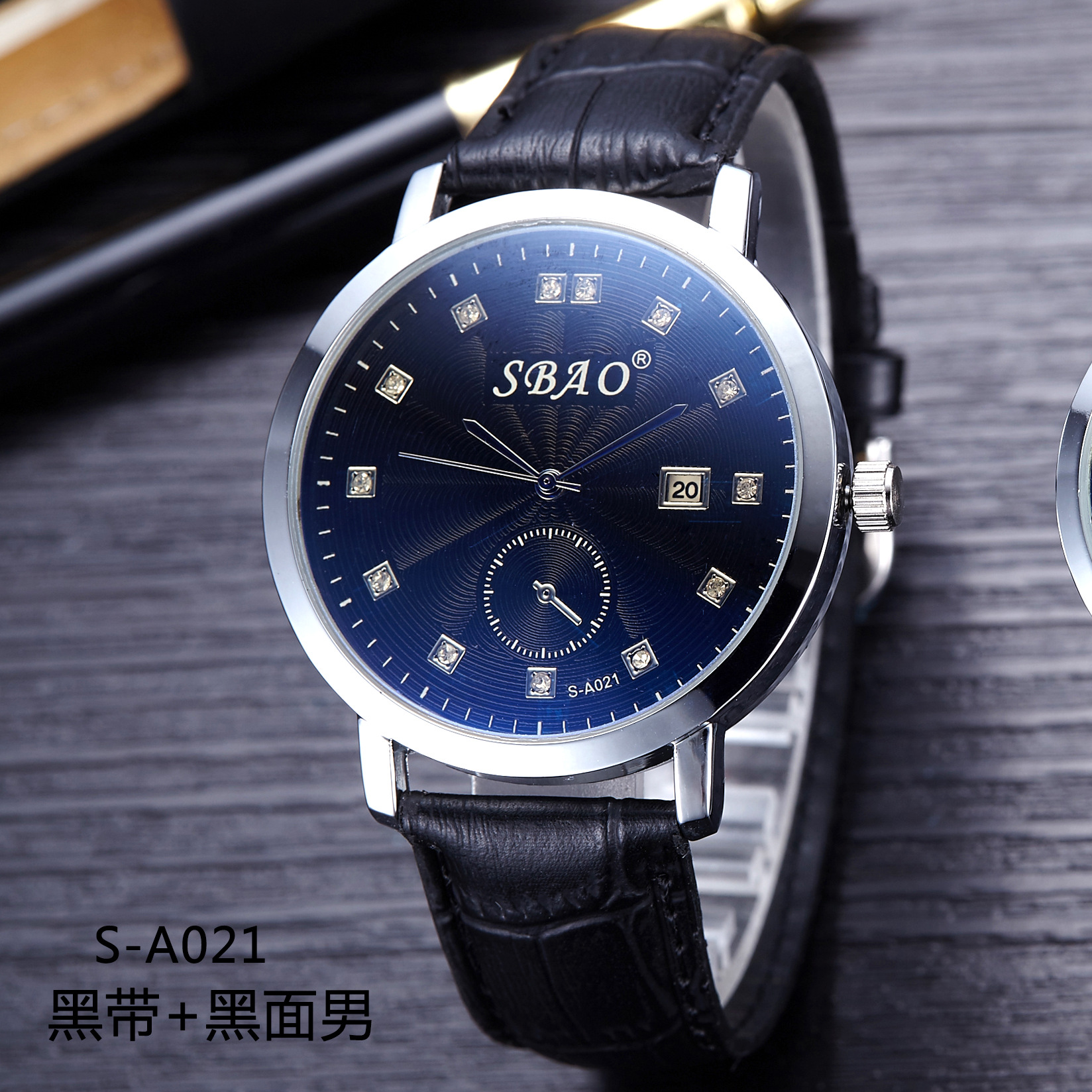 Calendar True Belt Fashion Men Watch Ultra Thin Fashion Student Ms Business Couple Watch