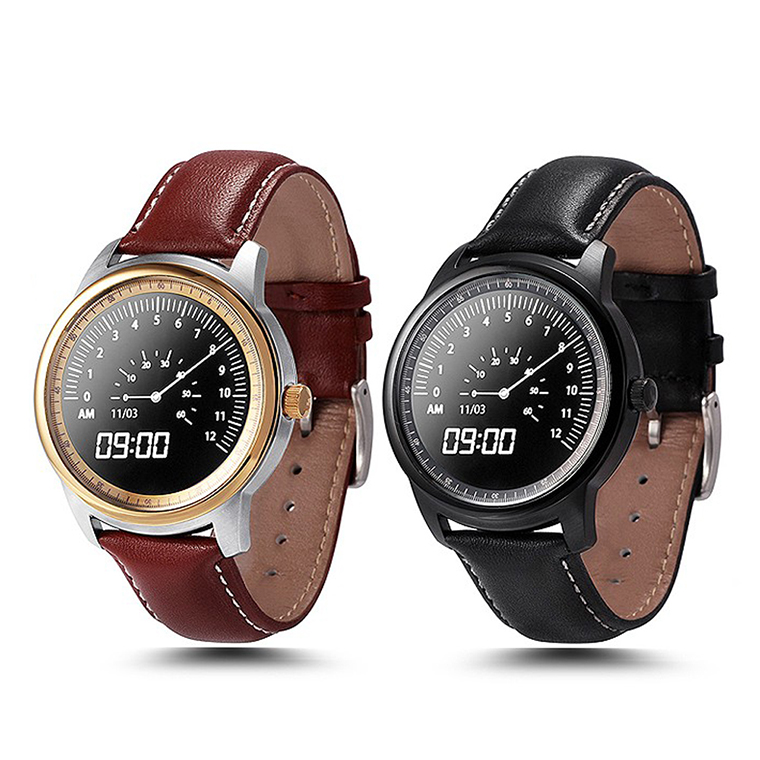 Round Screen Bluetooth Intelligent Watch Stainless Steel Fashion Heart Rate Step Wristband
